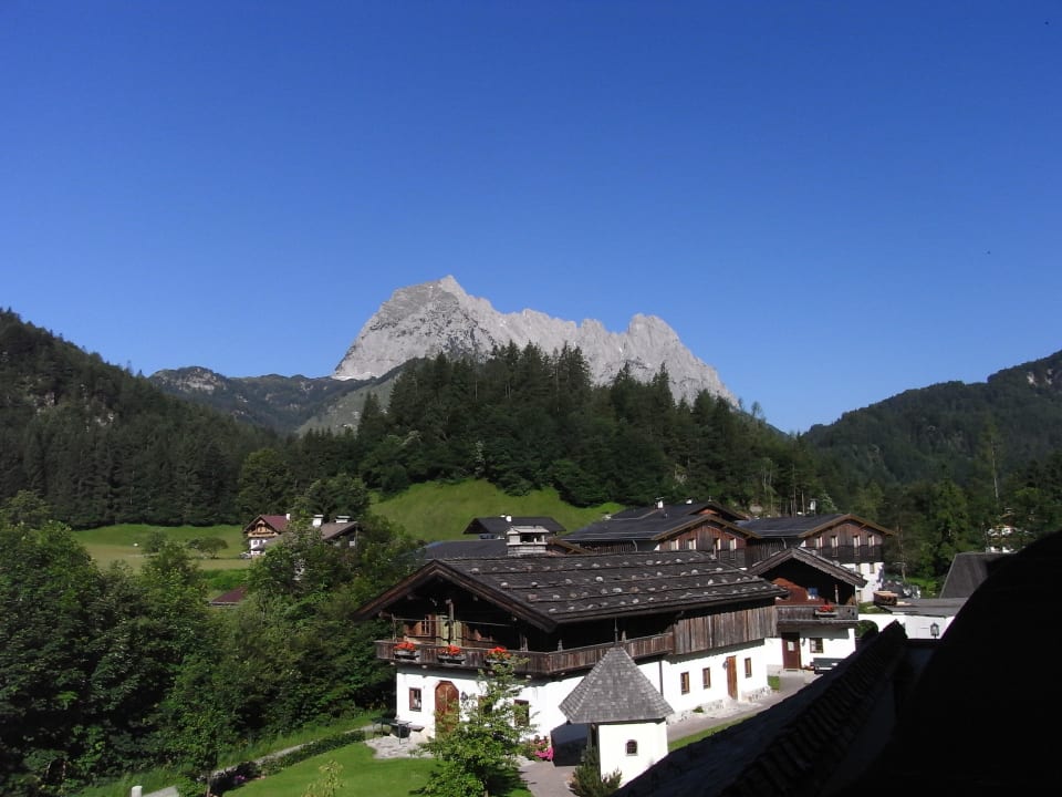 Wilder Kaiser, Aussicht dachterrasse Hotel Jagdschlössl