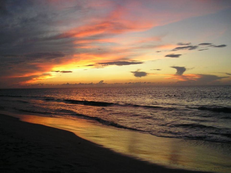 Sonnenuntergang an unserem 1. Abend Sol Hicacos Varadero