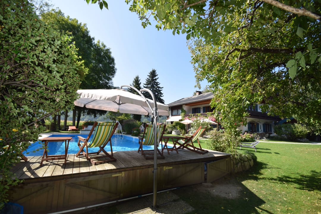 Pool im Garten Ferienwohnung Gamsei
