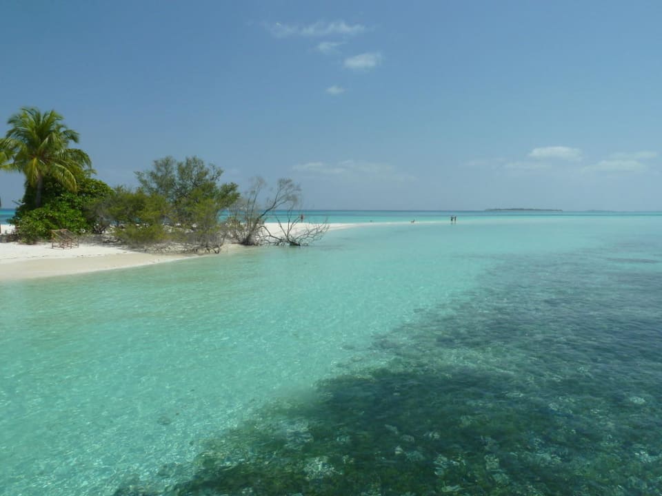 Blick von den Wasserbungs Richtung Südlagune Kuredu Island Resort & Spa