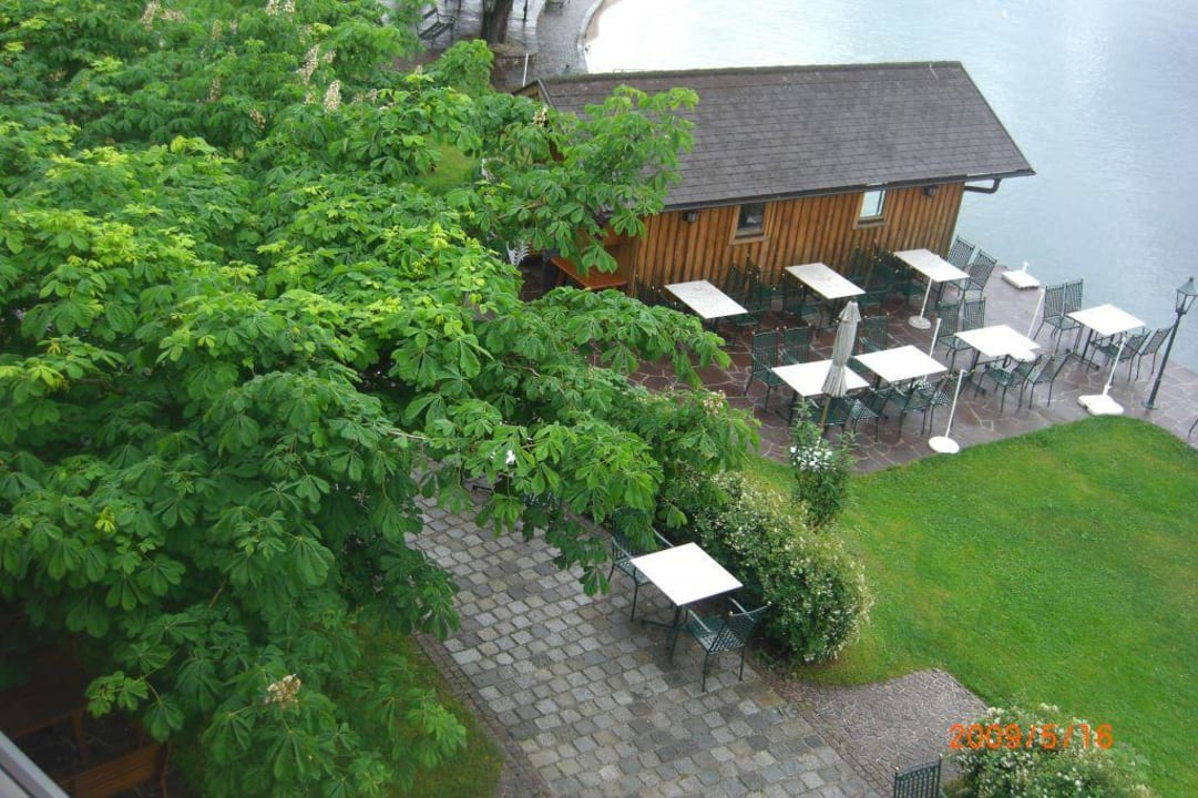 Blick vom Fenster Hotel Stadler am Attersee