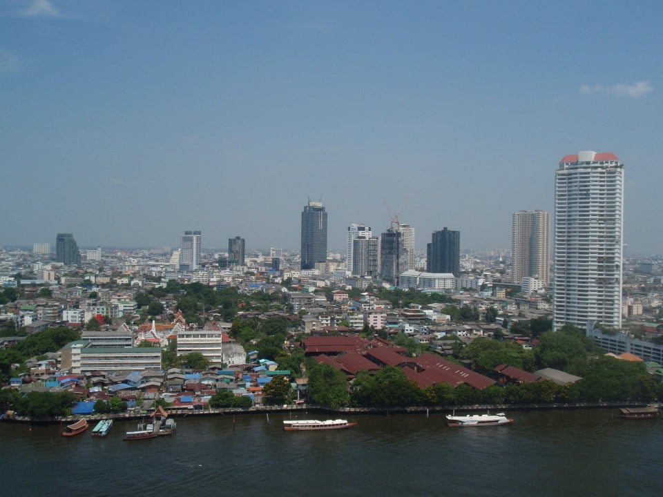 Ausblick vom Balkon (21. Stock) Chatrium Hotel Riverside Bangkok
