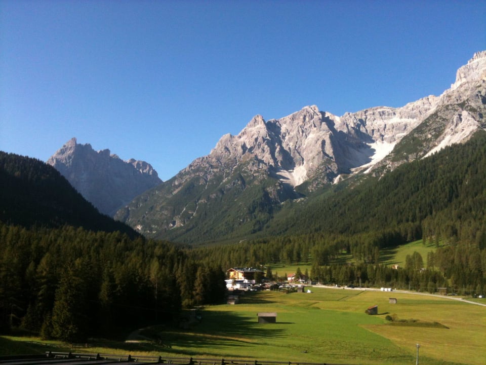 Vom Balkon unseres Zimmers Family Resort Rainer