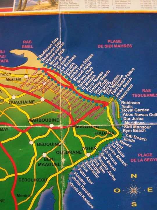 Mapa Iberostar Waves Mehari Djerba