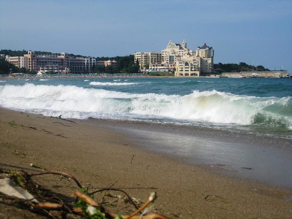 Blick vom Naturstrand auf die Hotels Duni Royal Resort - Marina Beach
