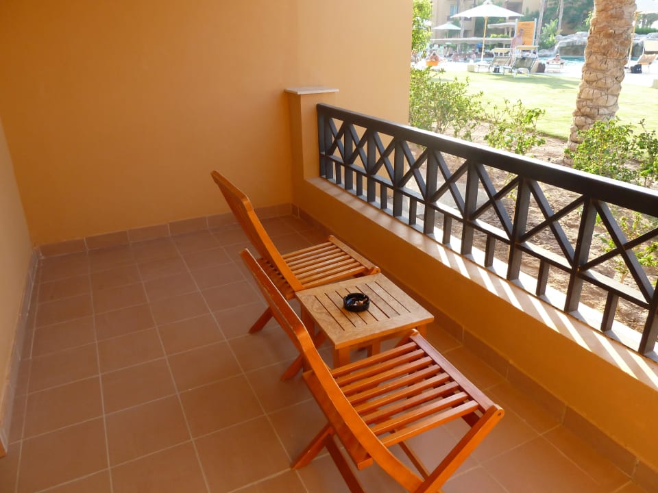 Terrasse unseres Zimmers Stella Beach Resort & Spa Makadi Bay
