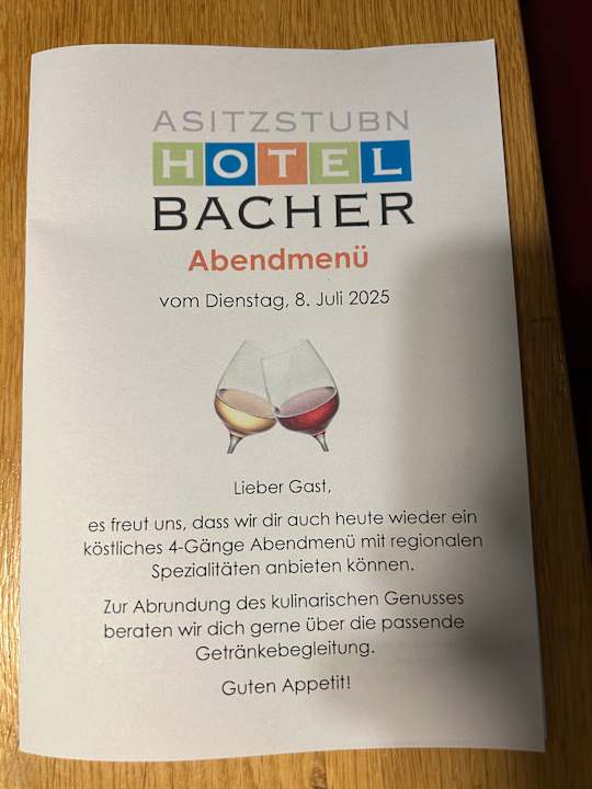 Gastro Hotel Bacher Asitzstubn