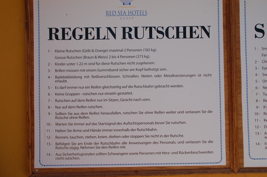 Regeln Rutschen Deutsch Grand Waterworld Makadi & Family Star Makadi