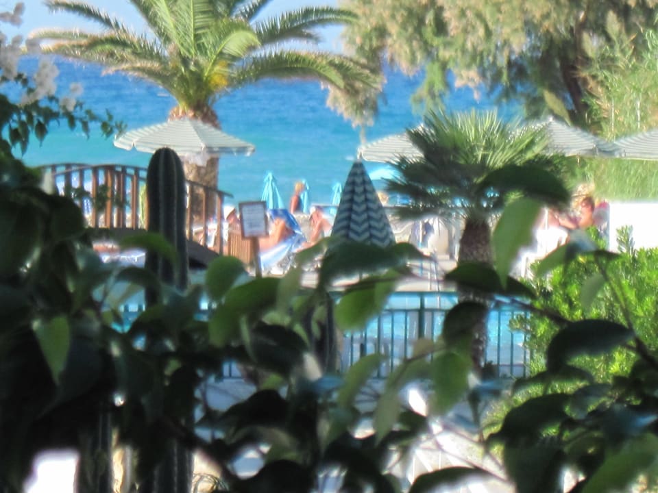 Blick auf Pool und Meer Hotel Kathrin Beach