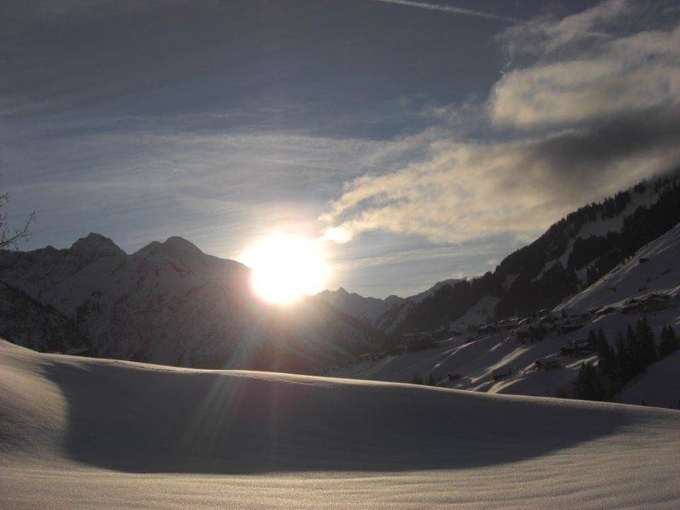 Winterausblick vom Balkon der FW Birke Ferienwohnungen Im Höfle