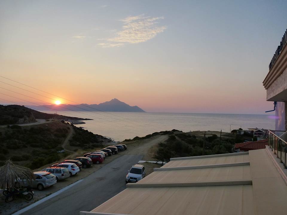 Ausblick morgens um 7.00 Uhr Hotel Maistrali