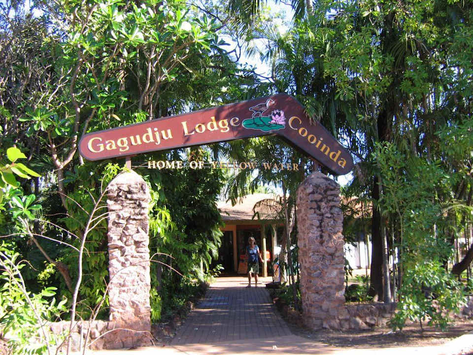 Hoteleingang Hotel Gagudju Lodge Cooinda
