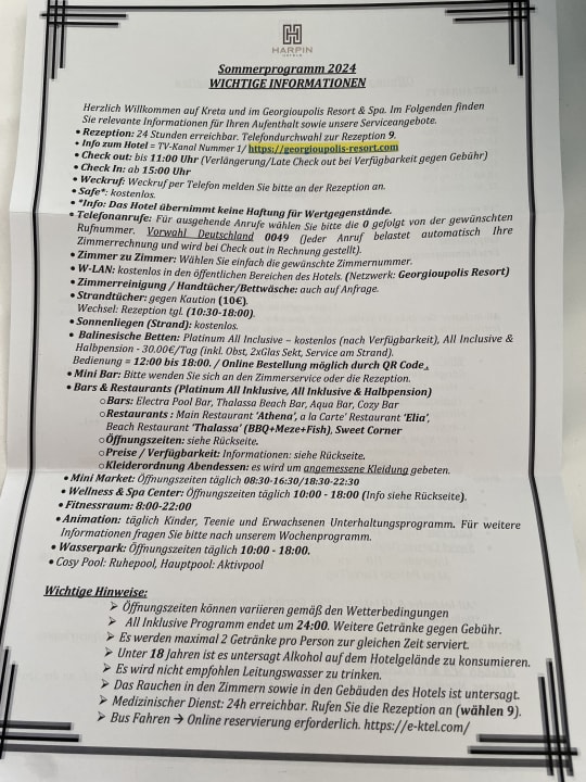 Sonstiges HARPIN Georgioupolis Resort Aquapark & SPA