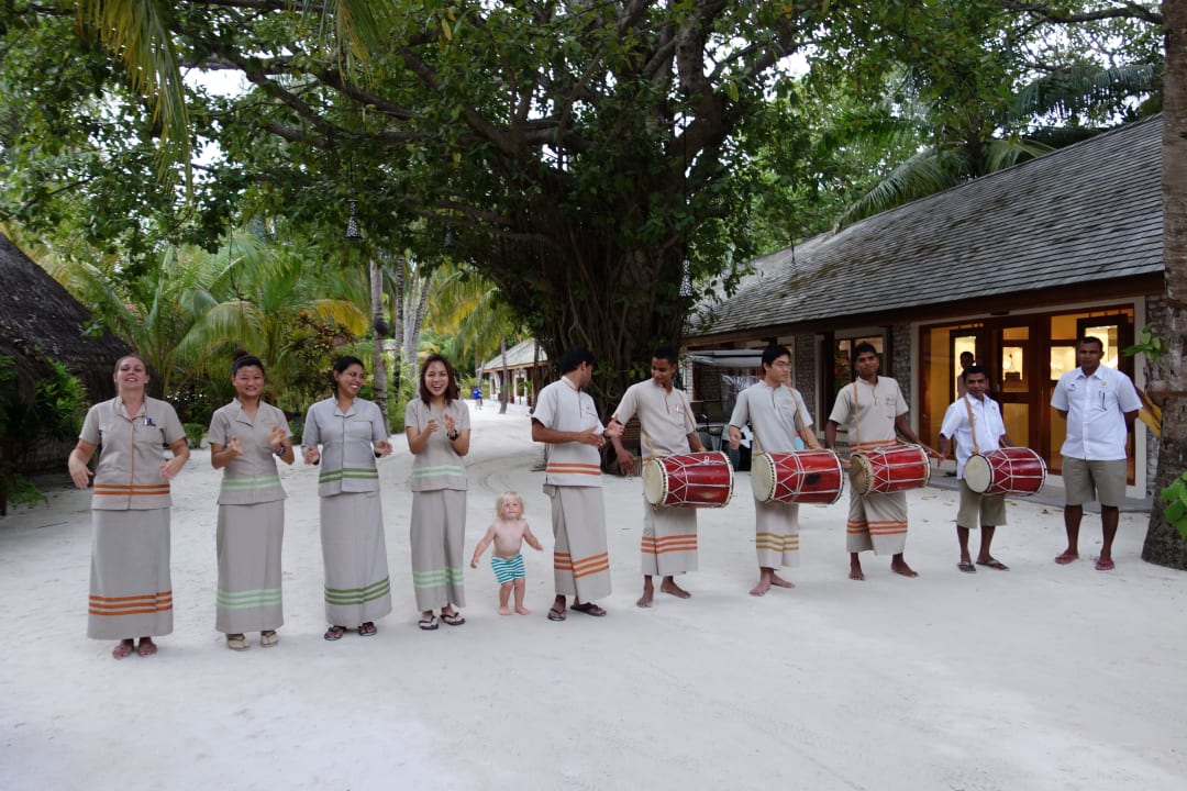 Begrüßung der Gäste in Kuredu Kuredu Island Resort & Spa