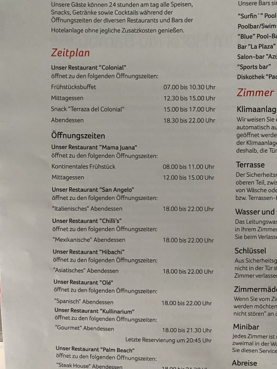 Gastro Hotel Riu Bambu