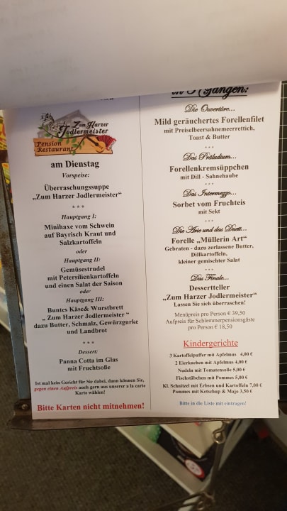 Gastro Zum Harzer Jodlermeister