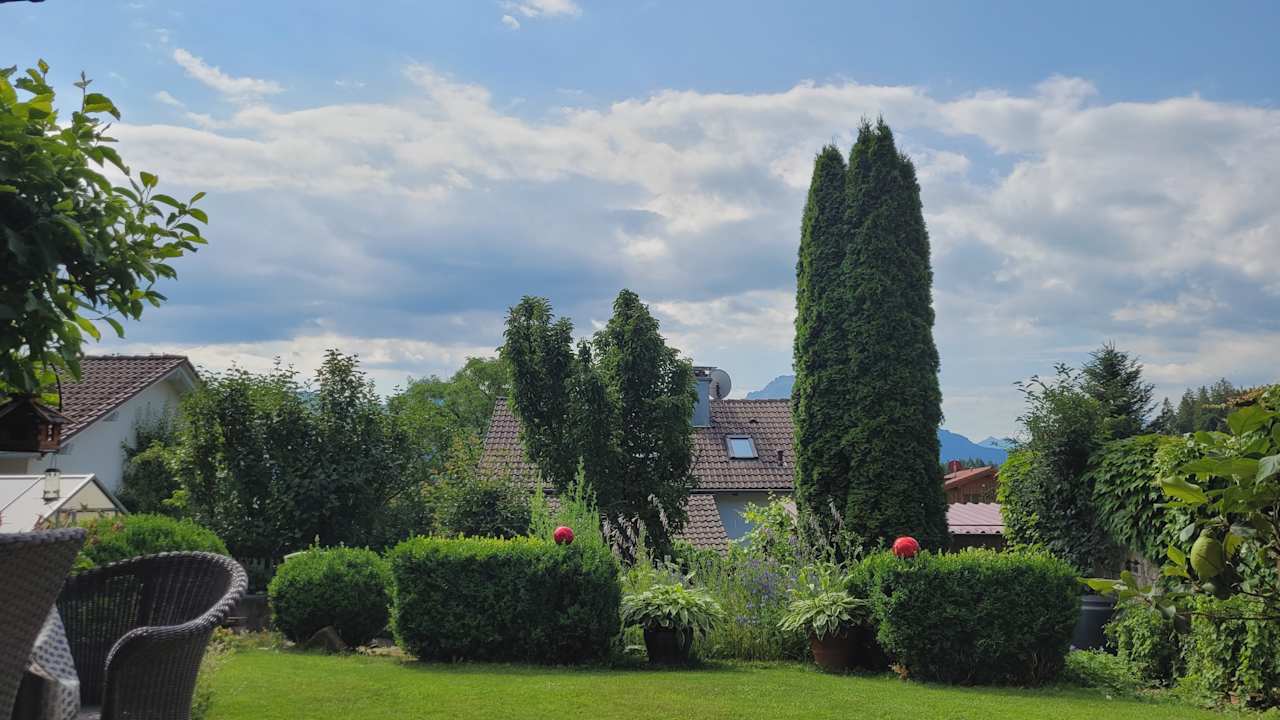 Gartenanlage Haus Bergblick Allgäu