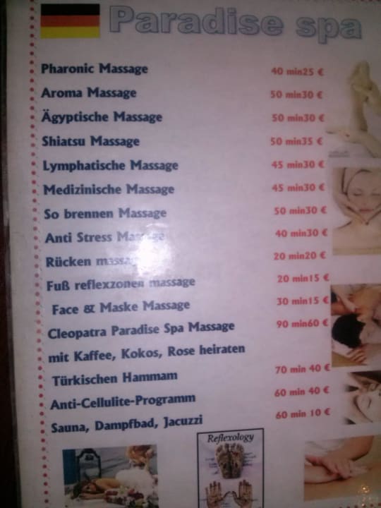 Massagepreisliste Eagles Paradise Abu Soma