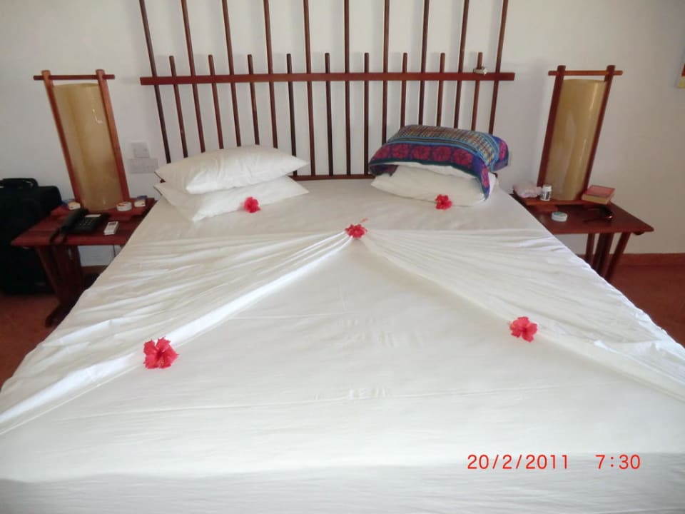 Bettdekoration jeden Tag neu Hotel Koggala Beach