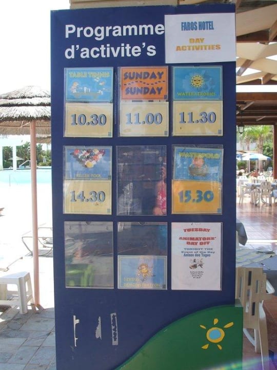 Animationsprogramm Faros Hotel Ayia Napa