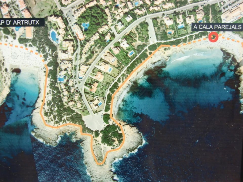 Luftaufnahme der beiden Strände Sagitario Princesa Playa