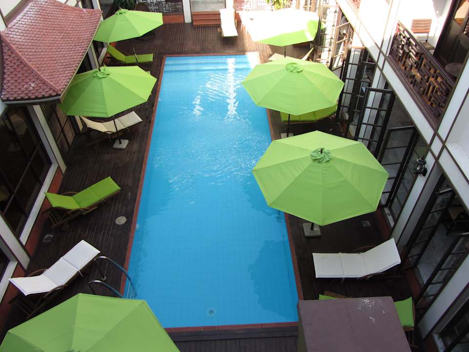Klein aber fein, Pool im Innenhof Hotel Vinh Hung 2
