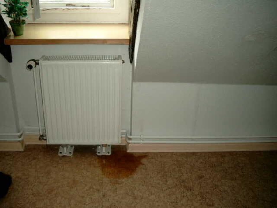 Wasser/Rostflecken auf PVC Boden Schloß Vietgest