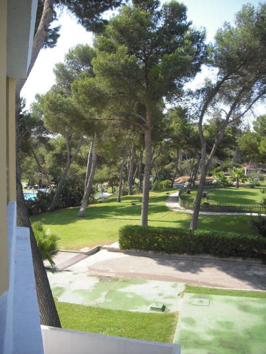 Blick vom Balkon Hotel Exagon Park