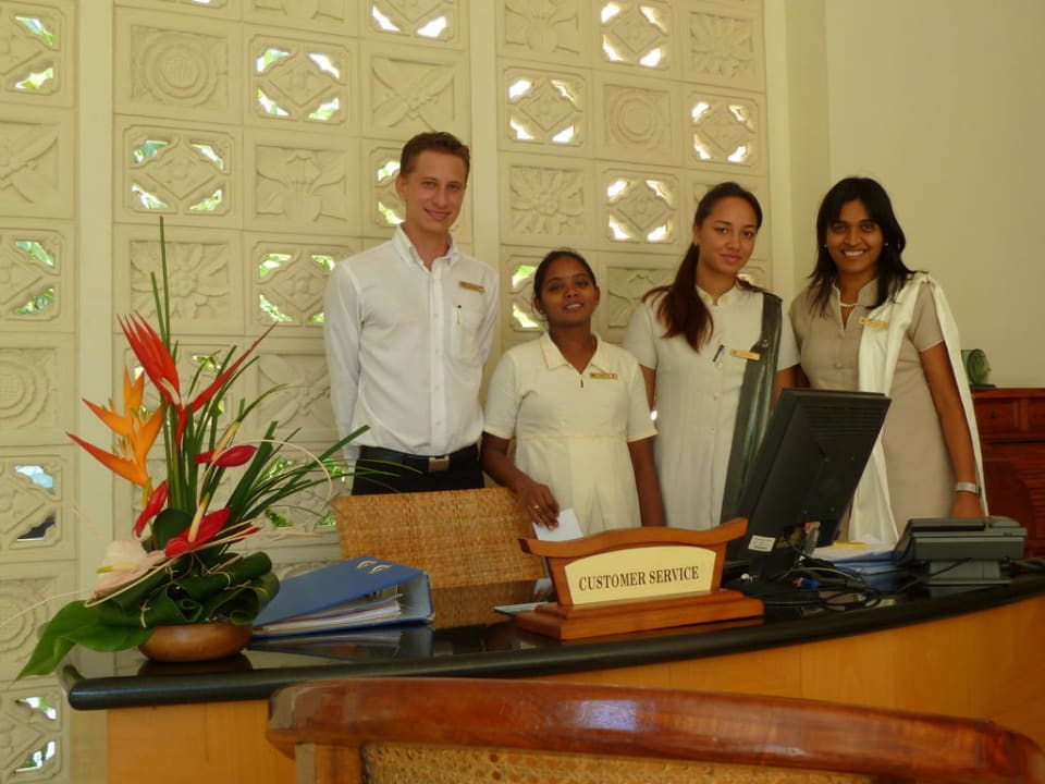 Das rührige Team der Gästebetreuung Hilton Mauritius Resort & Spa