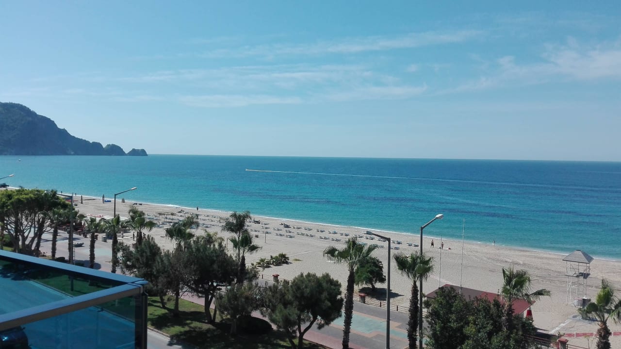 Panaoramablick vom Balkon Kleopatra Life Hotel