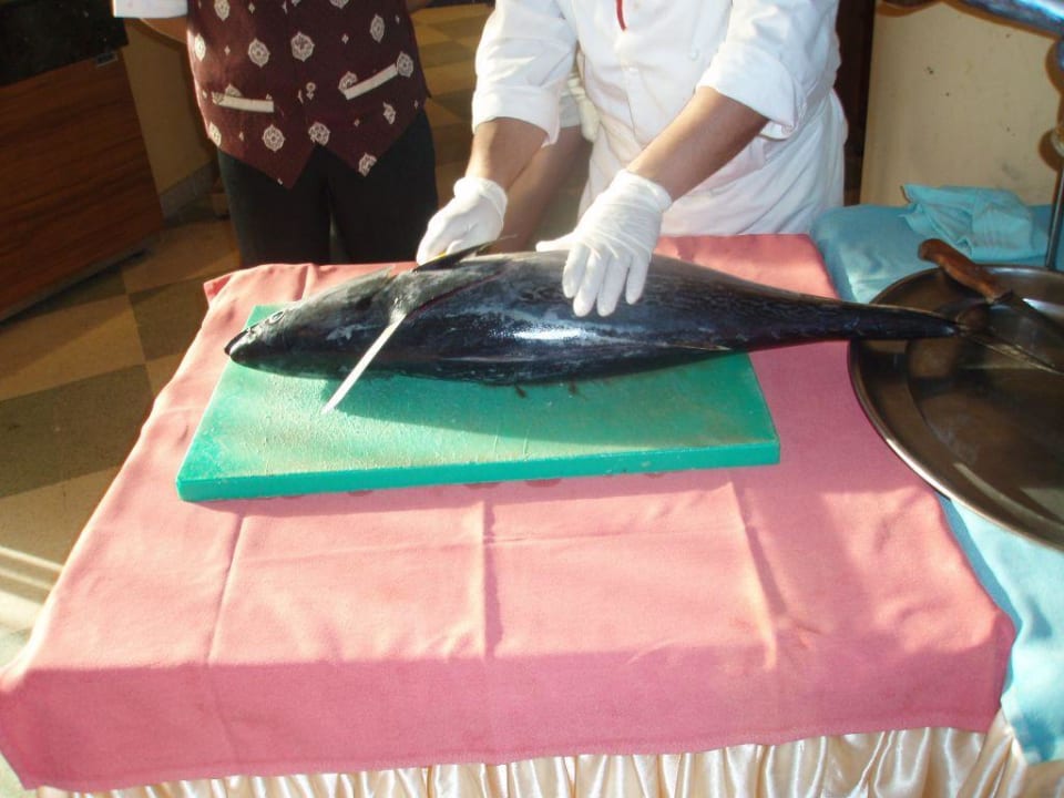 das zubereiten von frischenSpeisen Hotel African Queen