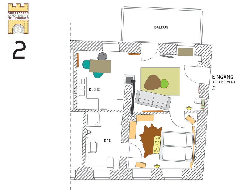 Zimmer Burggarten Appartements Neuleiningen