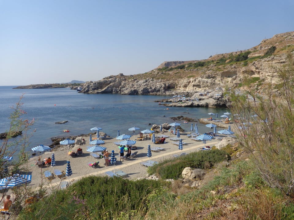 Blick auf den Strand Hotel Kalithea Horizon Royal