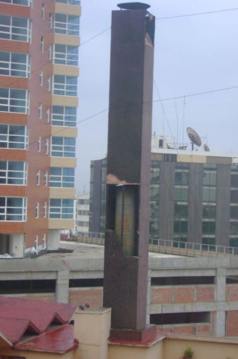 Ausblick auf den Hinterhof Best Western Hotel Real de Puebla