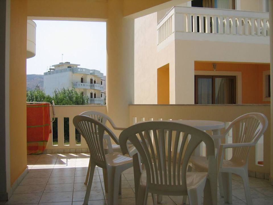 Großer (überdachter) Balkon Hotel Stavroula Palace