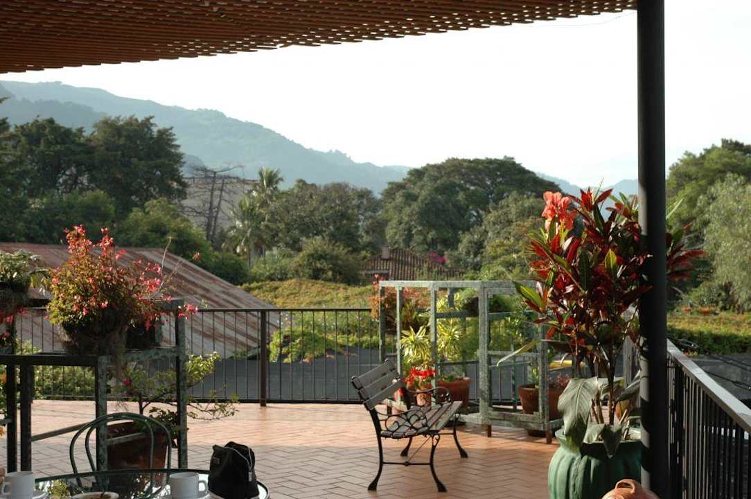 Ausblick von der Dachterrasse Posada de Don Rodrigo Panajachel