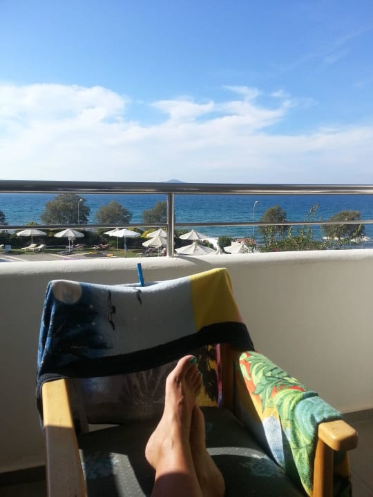 Blick vom Balkonstuhl Hotel Kos Palace