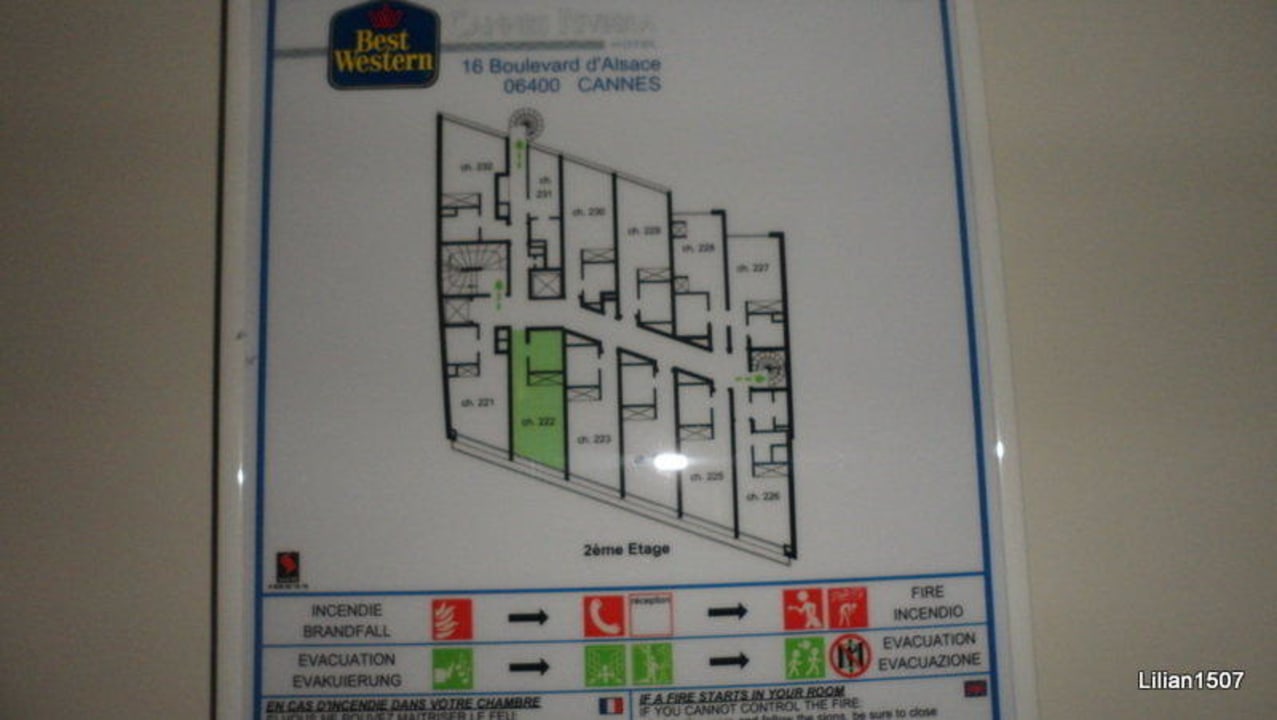 Etagenplan Best Western Plus Cannes Riviera & SPA