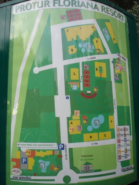 Lageplan der Anlage Protur Floriana Resort Aparthotel