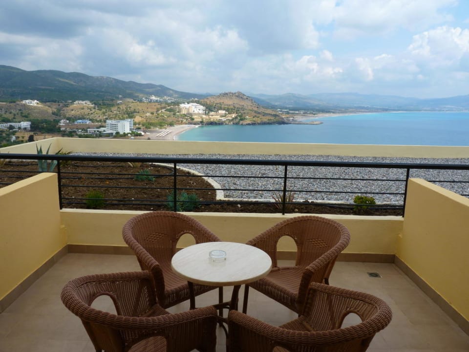 Ausblick vom Junjor Zimmer Lindos Mare, Seaside Hotel