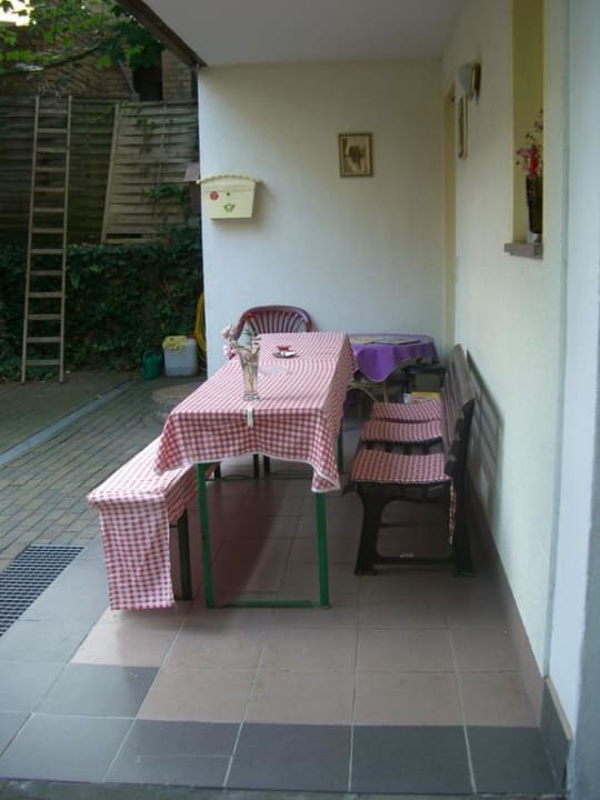 Außen-Terrasse Pension Am Rosental