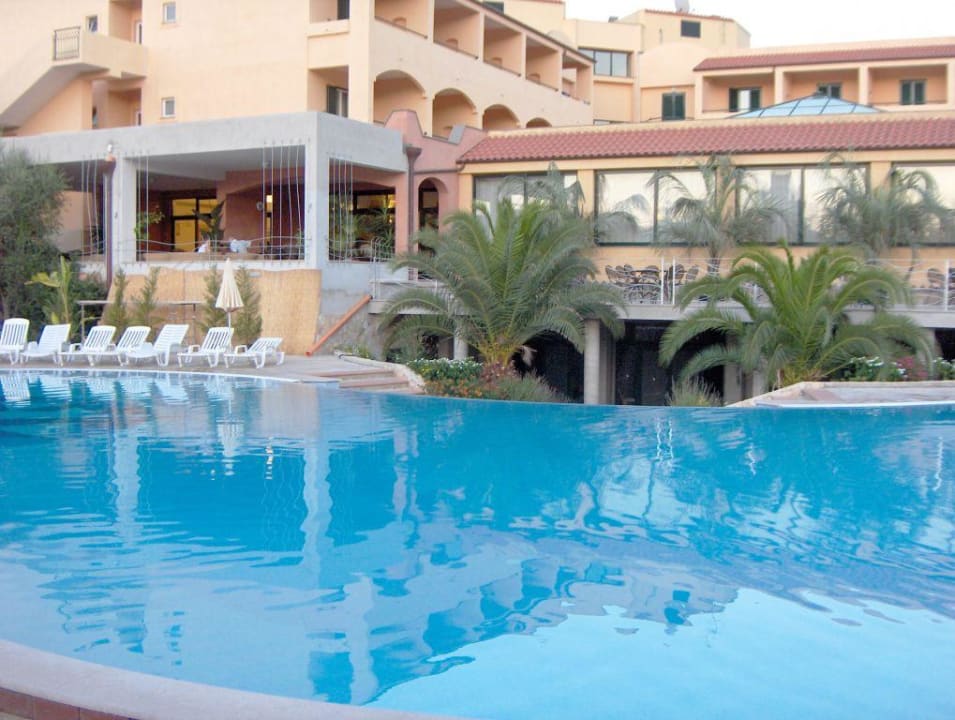 Look at the hotel from pool area Baia Degli Aranci Suite & Apartments