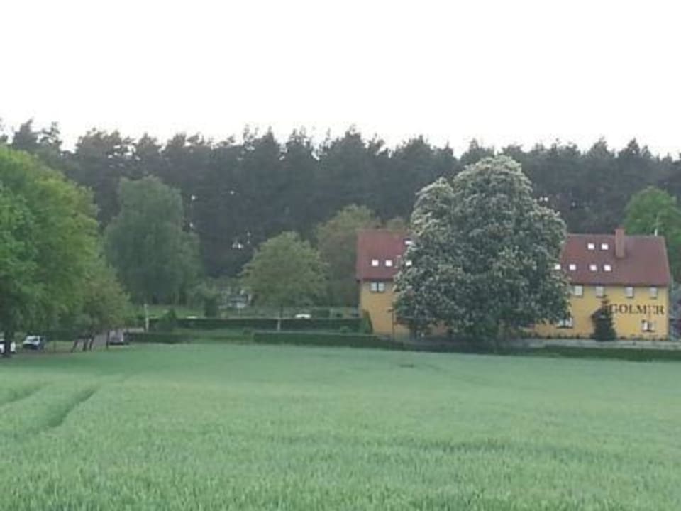 Davor nichts als Feld Hotel Golmer Weinberg