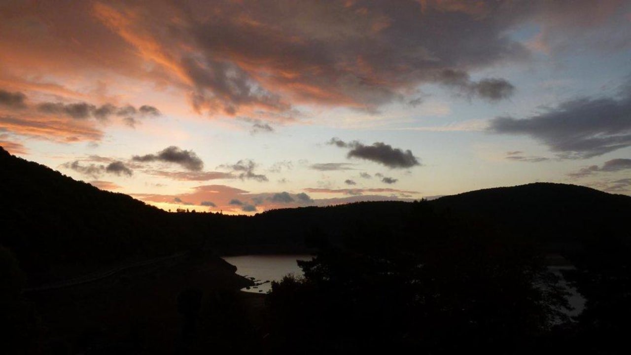 Blick vom Zimmer, Sonnenaufgang Seehotel Andree & Gästehaus Seehof