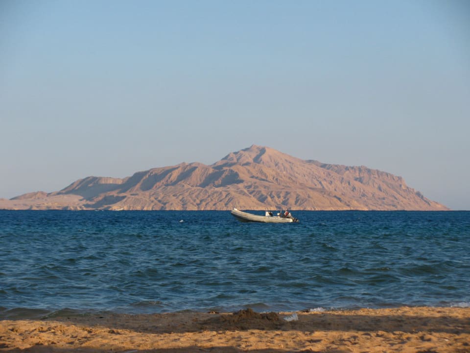 View from the beach on the island of Tiran. JAZ Belvedere Resort