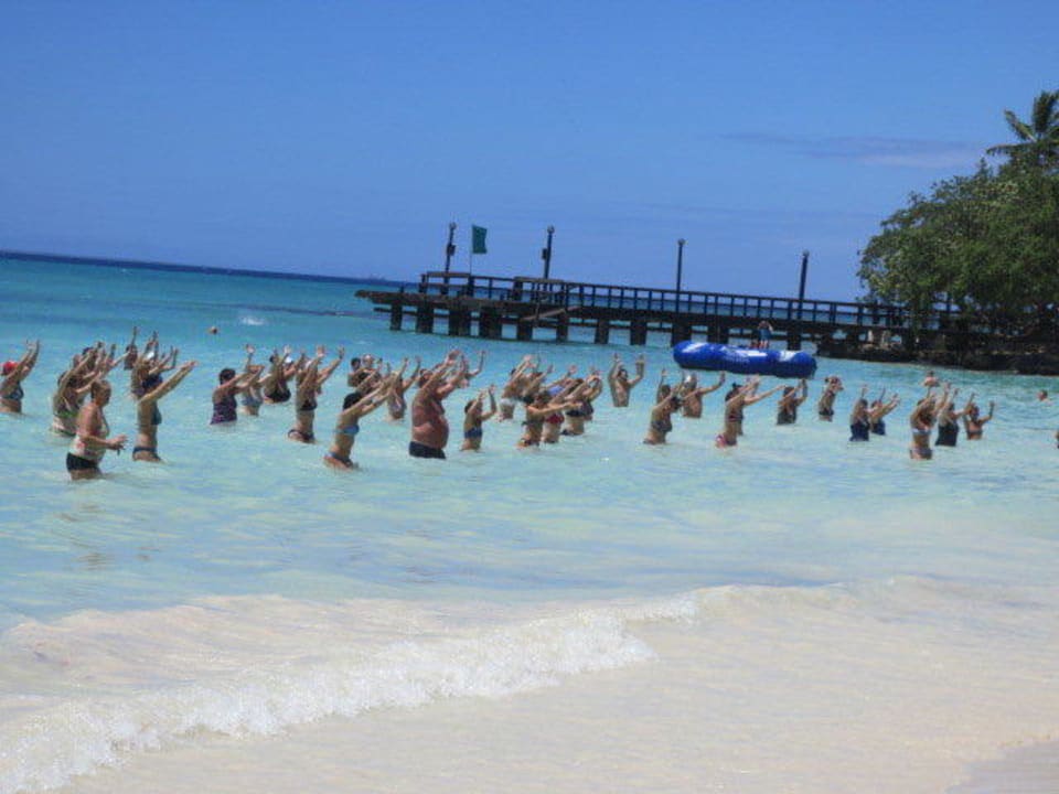 Wassergym. im Meer Dreams La Romana Resort & Spa