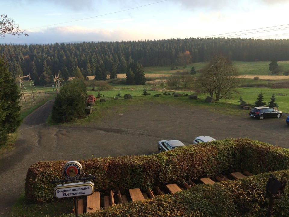 Blick vom Zimmer Berghotel Ebertswiese am Rennsteig