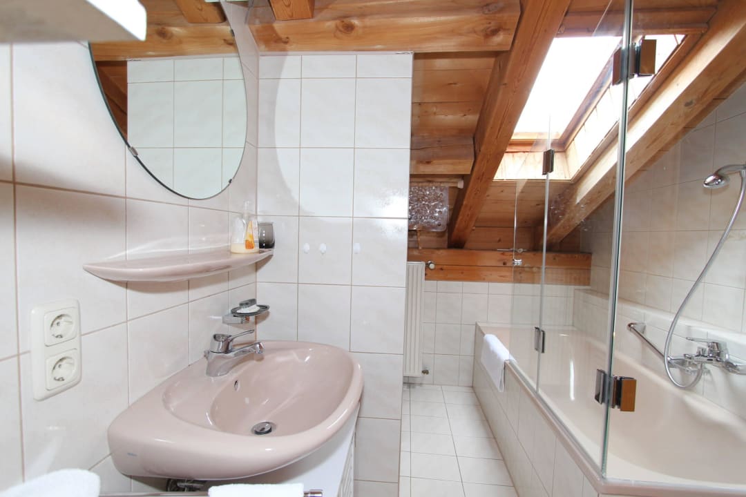 Badezimmer klein aber fein Ferienwohnung Bergnest