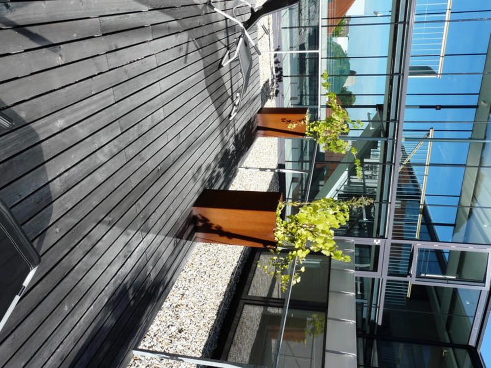Terrasse direkt vor dem Zimmer Arte Hotel Krems