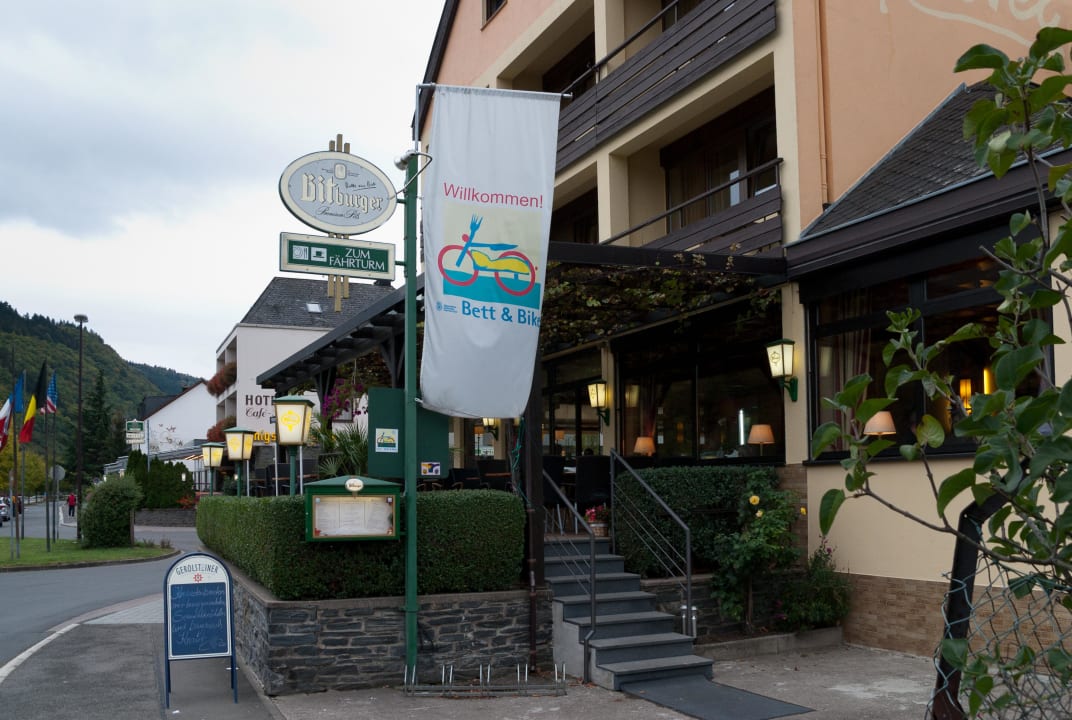 Blick zur Terrasse Hotel Zum Fährturm